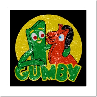 90s Distressed Gumby Posters and Art